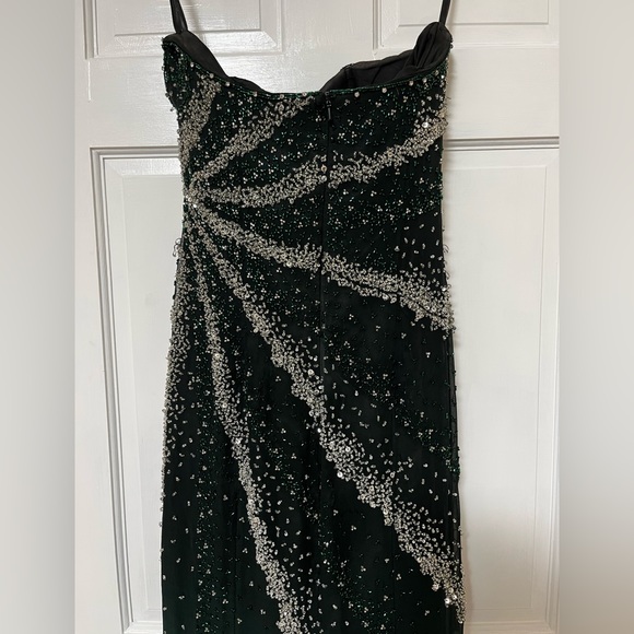 Riva Designs Green ombré beaded prom/evening dress size 6 - Picture 3 of 5